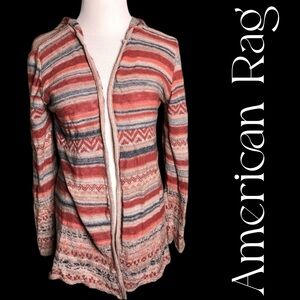 S American Rag Cie cardigan with horizontal strip